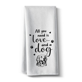 Hcaredee Funny Dog Lover Themed Kitchen Towels,16 x 24Inch Dishcloth,Microfiber Bar Drying Hand Cloth Absorbent Tea Towel,Ideal Gifts for Doggy Owner Mom Hostess Women New Home Housewarming