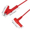 AEDIKO 2pcs Multimeter Test Leads Banana Plug Right Angle to