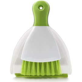 Dust pan Broom Brush Dustpan - Small Broom and Dustpan Set, Mini Broom and Dustpan, Small Dustpans and Brush Set for Home Cleaning, Sofa,Desk,Guinea Pig Cage,Cat Litter, etc. (Green