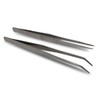 2 Piece Nickel Plated Steel Tweezers | Straight & Bent