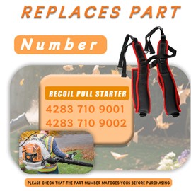 Adorih BR800 Blower Harness Strap for STIHLBR800/BR800x Leaf Blowers 4283 710 9001& 4283 710 9002 OEM Replacement Left & Right Shoulder Strap Harness with Fixing Screw