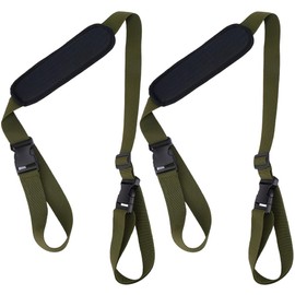 GORGECRAFT Pack of 2 Carry Straps for Beach Chairs, Adjustable for Beaches, Folding Chairs, Shoulder Straps for Camping, Fishing, Backpacking, Picnics, Foldable Bike, Balance Bike, Outdoor, Dark Olive
