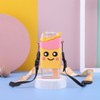 Portable Water Cup Cute Cartoon Design Large Capacity Plastic Water