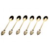 Alisveristime Decorative Zamac Tea Spoons Set, 6-Piece, 4.3 in (Gold)