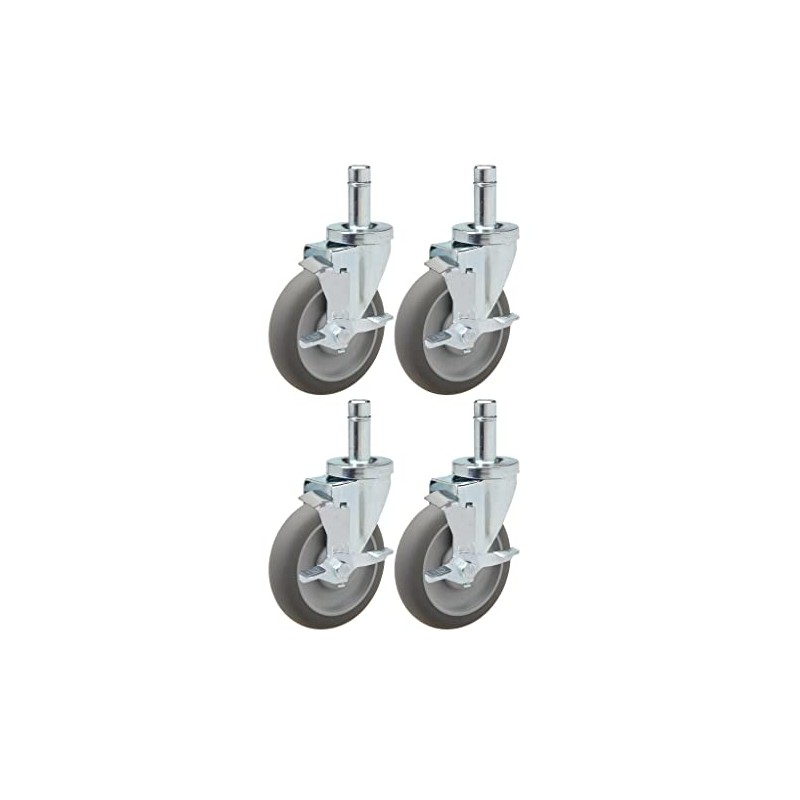 5" Caster Set for Metro Shelving | 4 Swivels with