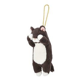 Livheart 87033-73 By the Scruff of the Neck Black Cat Reel, Total Length: Approx. 5.9 inches (15 cm), Key Chain