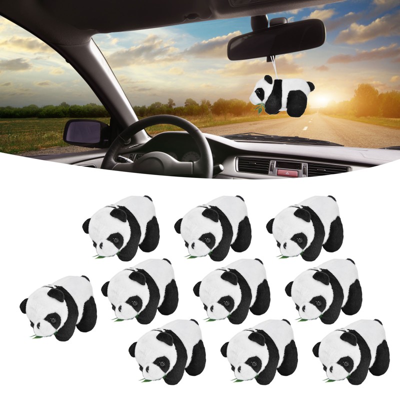 10pcs Mini Panda Plush Toy Soft Cute Tiny Panda Doll