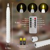 4 Pcs Twisted Flameless Taper Candle with 10 Key Timer