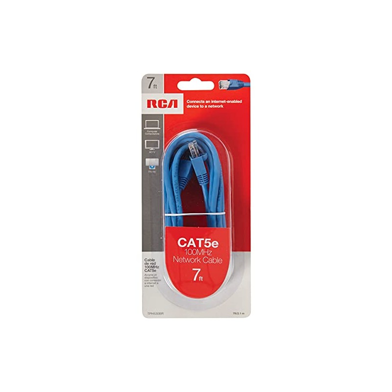 RCA 7-Feet Cat5e Cable - Blue (TPH530BR)