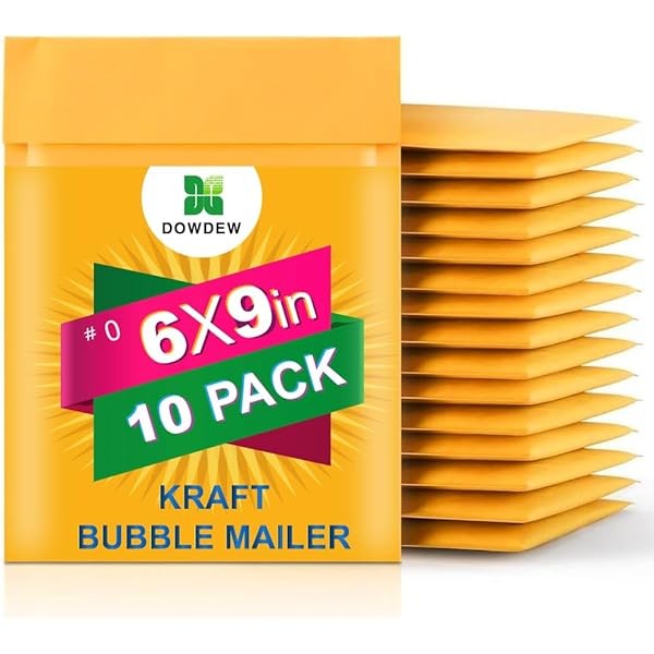 Kraft Bubble Mailers [10 Pack] Mailing Packing Envelopes #0 (6"