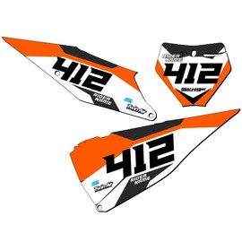 2019-2022 SXF SG63 Custom MX Number Plates Senge Graphics Kit Compatible with KTM