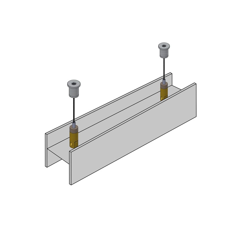 STAS Suspension Set with External M6 Gripper and Ceiling Mount