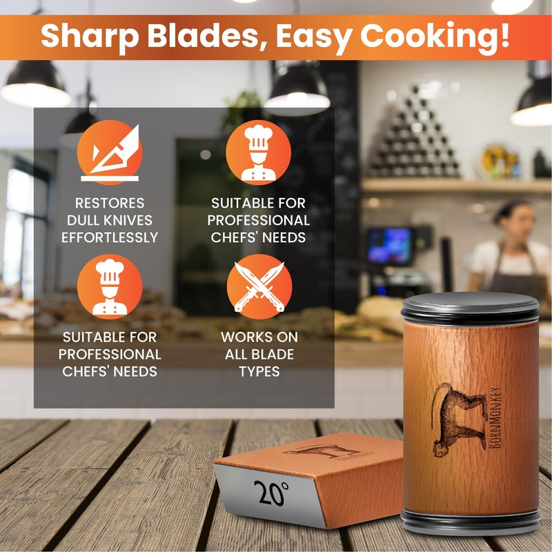 BornMonkey Rolling Knife Sharpener™ - Premium Knife Sharpening Tool for