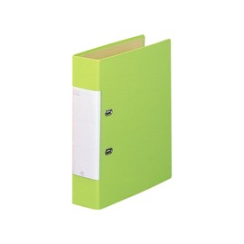 Lihit Lab G2250-6 Ring File, 2 Hole, D-Shape, A4, Yellow-Green