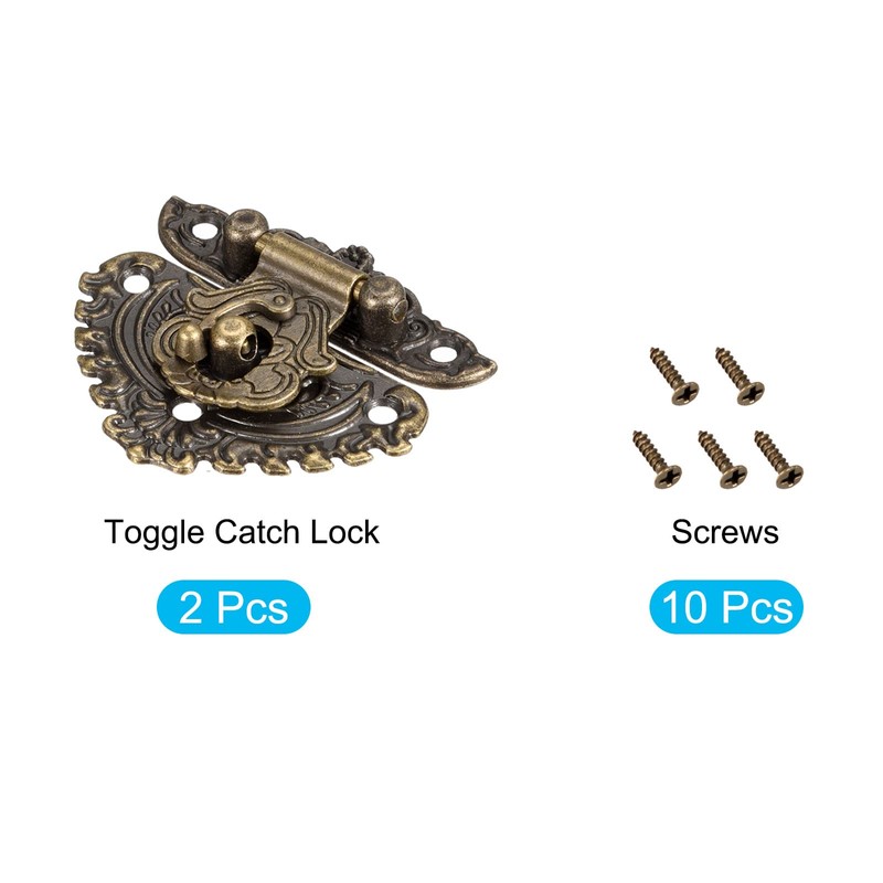 METALLIXITY 2pcs 55mm x 48mm Zinc Alloy Toggle Catch Lock
