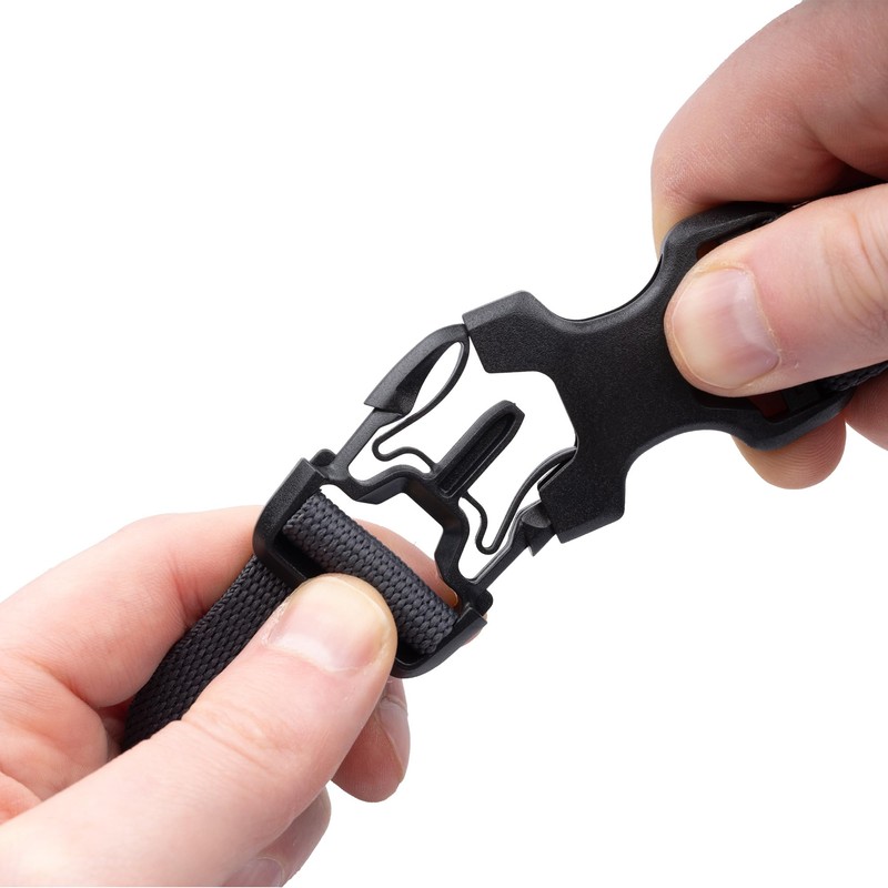 Atlas B-Clip (Pair), 26mm x 2.0m, Black. Motorcycle Adjustable Luggage