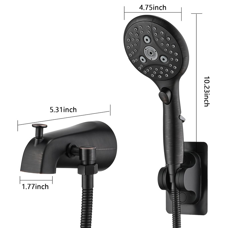 PROOX All Metal Bathtub Faucet with Sprayer Oil Rubbed Bronze,6