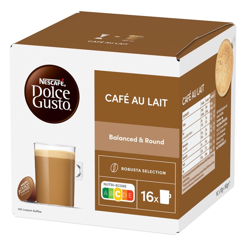 Nescafé Dolce Gusto Café au lait, Pack of 6, 6