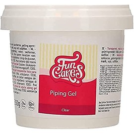 FunCakes Clear Piping Gel: Gel Trasparente per Decorazione Torte, per Effetti Lucidi, Incollare Immagini e Lavorare con Fondant e Marzapane - 350 g