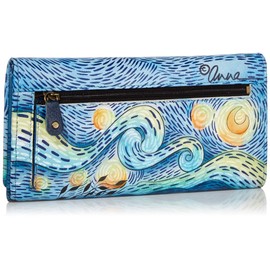 Anna by Anuschka Hand Painted Genuine Leather Multi Pocket Ladies Purse Love in Paris One Size