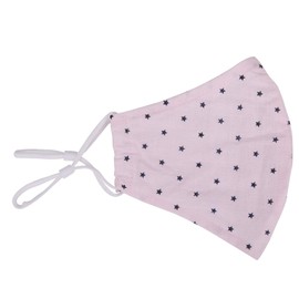 Reusable Face Mask Washable Face Covering Bandana Face Mask, 3 Layer Cotton Face Mask Breathable Fashion Face Mask for Protection Against Pollution, Light Pink & Black, 2pcs