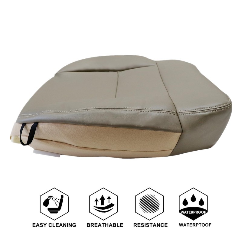 NLQR Front Driver Bottom Replacement Seat Cover Beige Tan HW