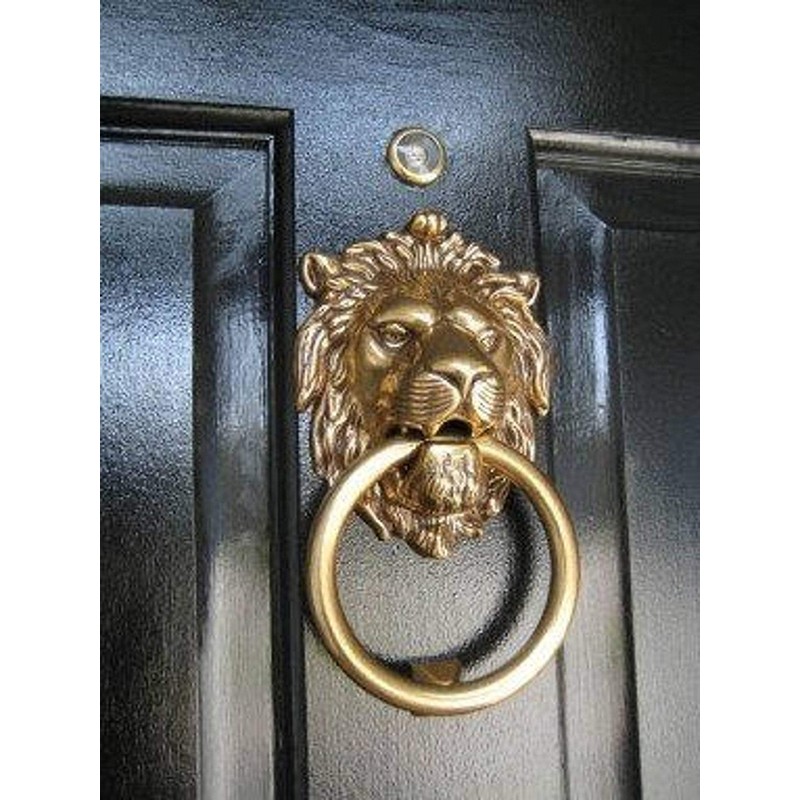 Forge Hardware Studio Brass Lionhead Door Knocker - Brass Home