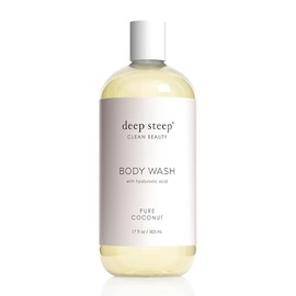 Deep Steep Body Wash with Hyaluronic Acid for Optimal Skin Hydration 17oz (Pure Coconut)