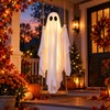 Hanging Ghost Decoration for Halloween – Light-Up Swing Ghost Ornament