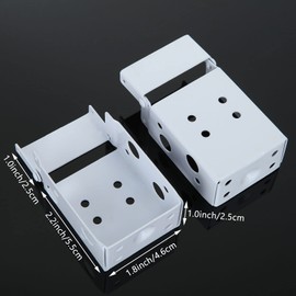 ZOEYES 12 Pcs Blind Brackets 2 Inch Low Profile Mounting Bracket for Window Blinds (White)