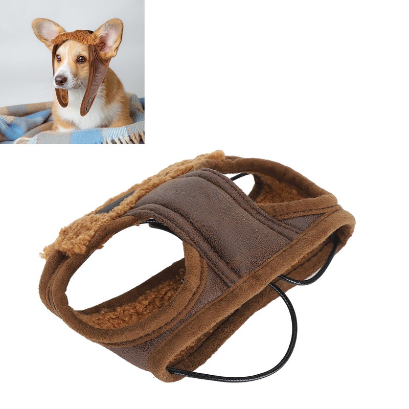 Dog Aviation Hat Soft Warm Adjustable Rope Retro Fashionable Pet