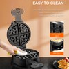 Double Belgian Waffle Maker Iron 180° Flip 1400W 8 Slices