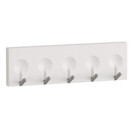 Belca FK-5HW Kitchen Storage, Magnet, 5 Hooks, FLAT in Width 9.8 x Depth 0.7 x Height 3.0 inches (25 x 1.75 x 7.5 cm), White, Flat-in, Wall Storage