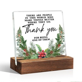 THEBESTU There Are People In This World Who Make Things Better Acrylic Sign, Appreciation Gifts for Coworker, Christmas Thank You Gifts for Women, Office Going Away Farewell Retirement Present