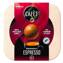 Cafet ESPRESSO and LUNGO FORTE for CoffeeB of 9 Coffee Balls 51 g, Pack of 6 (6 x 9 Coffee Balls)