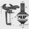 STEINBRÜCKE 3.3"Movable Home Vice Dual-Purpose Combined 360°Swivel Base Work For