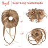 HOOJIH Messy Bun Hair Piece, Super Long Tousled Updo Hair