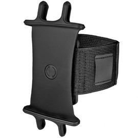 BoxWave Holster Compatible with Yezz Max 2 - ActiveStretch Sport Armband, Adjustable Armband for Workout and Running - Jet Black