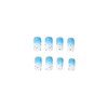 SINHOT Square Press on Nails Medium - Blue White Ombre