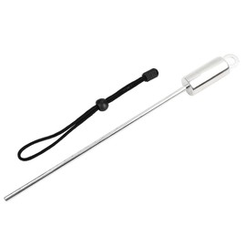 Scuba Diving Point Rod Colorful Stainless Steel Diving Noise Maker with Lanyard (Black)