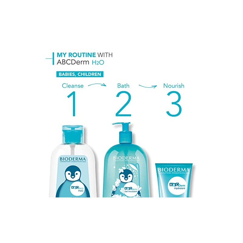 Bioderma ABCDerm H2O Agua Micelar. 1 Lt