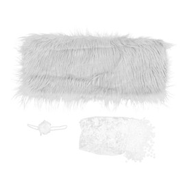 KICHOUSE 1 Set Newborn Photography Props Set Fluffy Decorative Headband Blanket for Newborns for Adorable Photos and Keepsakes