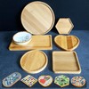 Bamboo Mosaic Coasters, Empty Bottom Bowls for Crafts, Mosaic Accessories,
