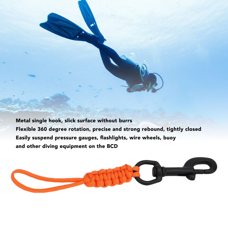 Stainless Steel Scuba Diving Lanyard Professional Hand Woven Prevents Lost