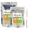 VGTPC Vegan Capsules Empty Size 00 Separated 1000 Count Clear