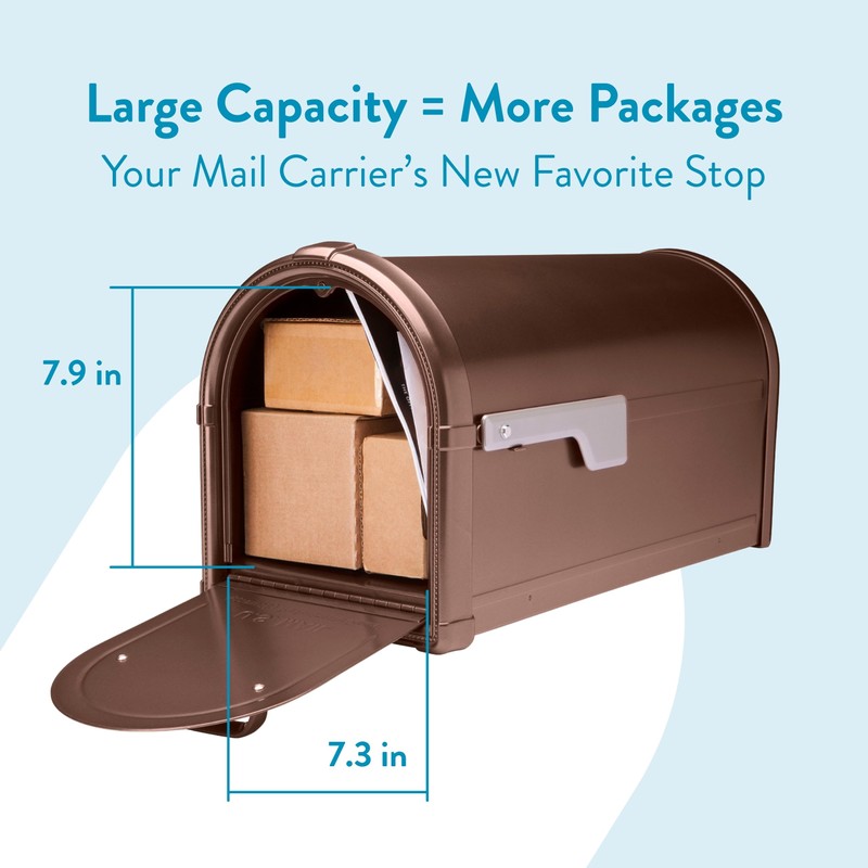 Architectural Mailboxes Hillsborough™ Heavy duty Decorative Steel Metal Post Mounted