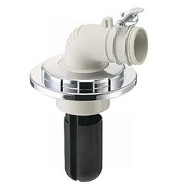 SANEI H5500M-50 Washing Machine Drain Trap, Odor Resistant, Plated, For Both VP and VU Pipes, Recommended Opening Size 2.4 - 2.8 inches (62 - 70 mm)