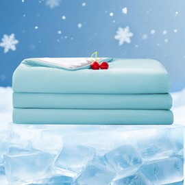 Wamsound Cooling Comforter Queen Size Lightweight Cooling Blanket for Hot Sleepers Summer Bedding to Keep Cool for Night Sweats- Soft and Breathable Quilt (78×90 inch, Sky Blue)