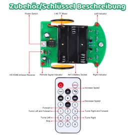 Practice Soldering Learning Remote Controlled Car Kit, Beginners DIY Smart Robot Car Kit Electronic School Projects for Students and DIY Enthusiasts Learn to Solder