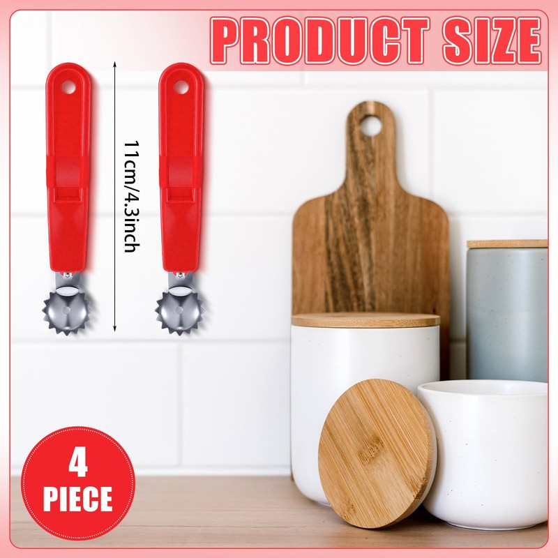 LemonRoad 4 Pcs Tomato Corer Tool Strawberry Huller Stem Remover